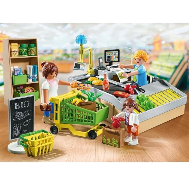 Конструктор пластиковый Playmobil My Life экологичный супермаркет 71648