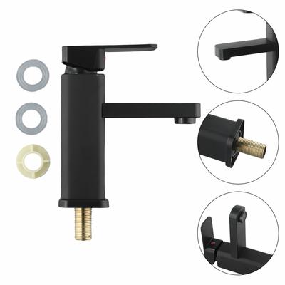 Steel Faucet Basin Faucet Black Plastic Handle Rust