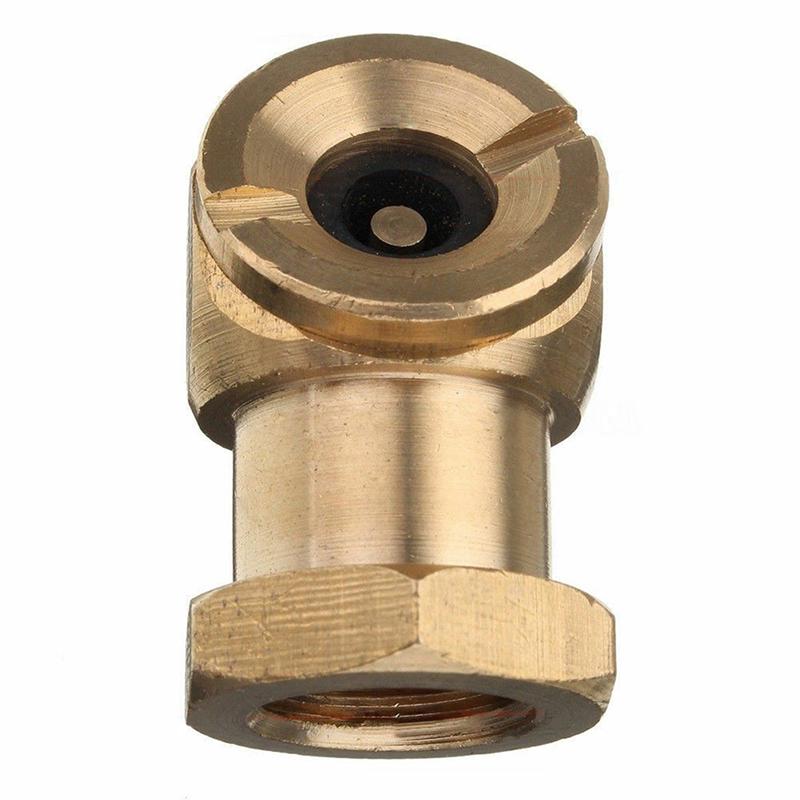 1/4" Npt Golden Tyre Inflator Valve Connector Air Chuck Ball Tire Clip Lock-On