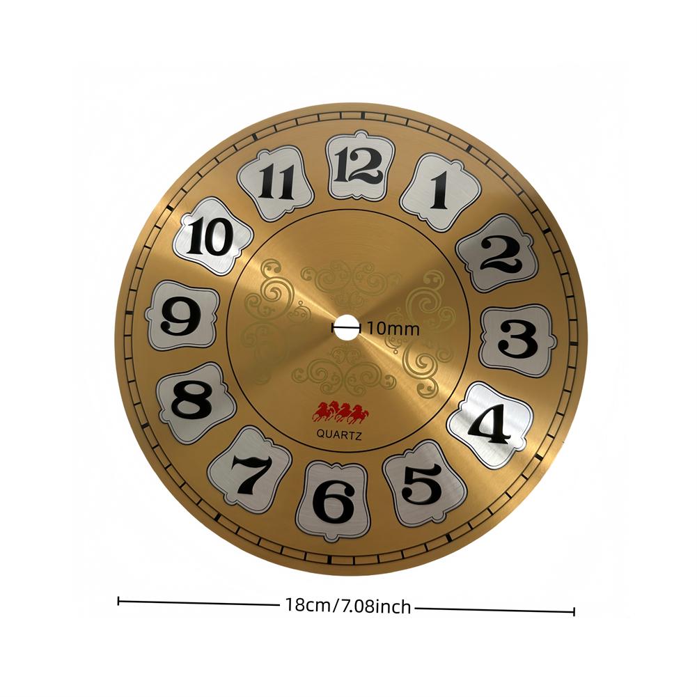 1 шт. 7-дюймовый циферблат для настенных часов 180 мм Винтажный алюминиевый металлический циферблат для настенных часов Арабские цифры Для декора дома и офиса China Mainland