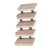 5 Layers Natural Wood Hamster Ladder Parrot Toy Climbing Stairs Pet Toys Gift Cage Accessories