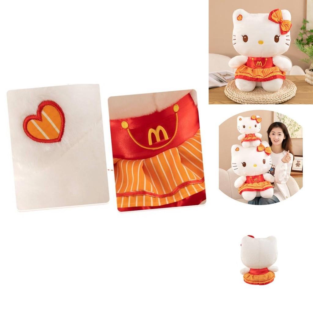 Adorable Kt Cat Plush Doll In Charming Red Dress Perfect For Kids Collectibles