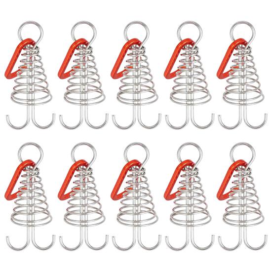 

Octopus Deck Peg Spiral Shaped Adjustable Spring Durable Outdoor Camping Octopus Rope Buckle