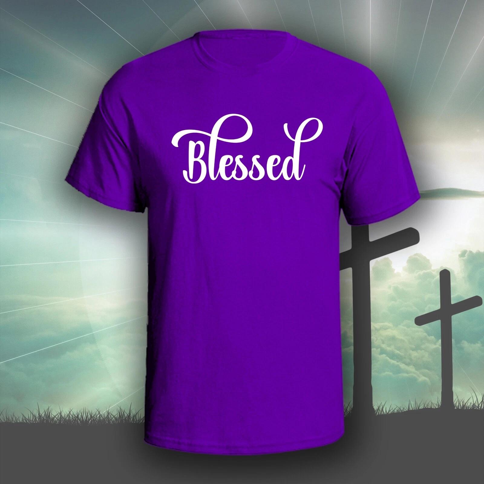 BLESSED 1 graphic tee shirt | Christian Bible God M