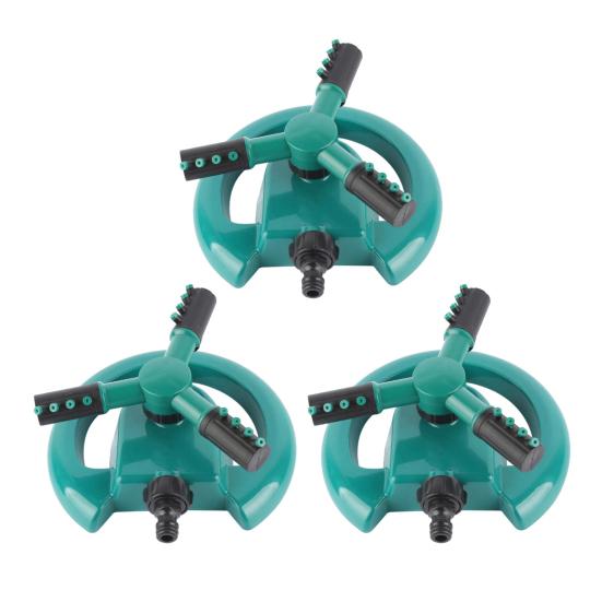 3-Arm Irrigation Sprinkler for Large Area Coverage 360-Degree Rotating Lawn Sprinkler for Garden Yard Watering And Kids Pets Outdoor Play