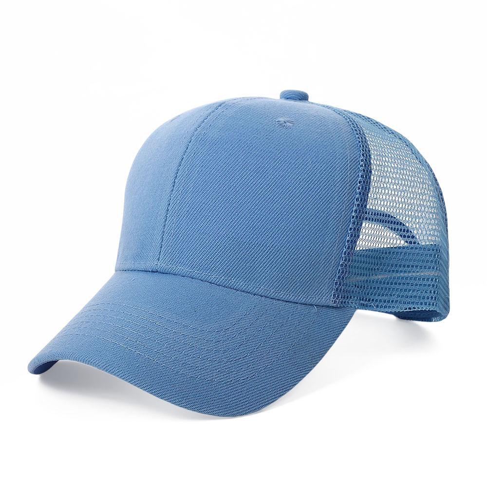 Unisex Summer Breathable Six-Panel Mesh Baseball Cap with Custom Logo for Outdoor Sports