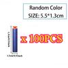 100Pcs Blue Solid Round Head Bullets All Size For Outdoor Sports Children Electric Manual Eva Soft Bullet Toy Gun Accessories