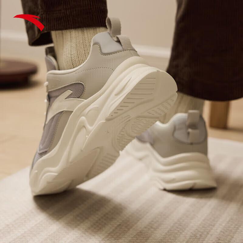 Anta Men's Casual Shoes Breathable Thick Sole Height Increasing Commuter Running Sports Shoes