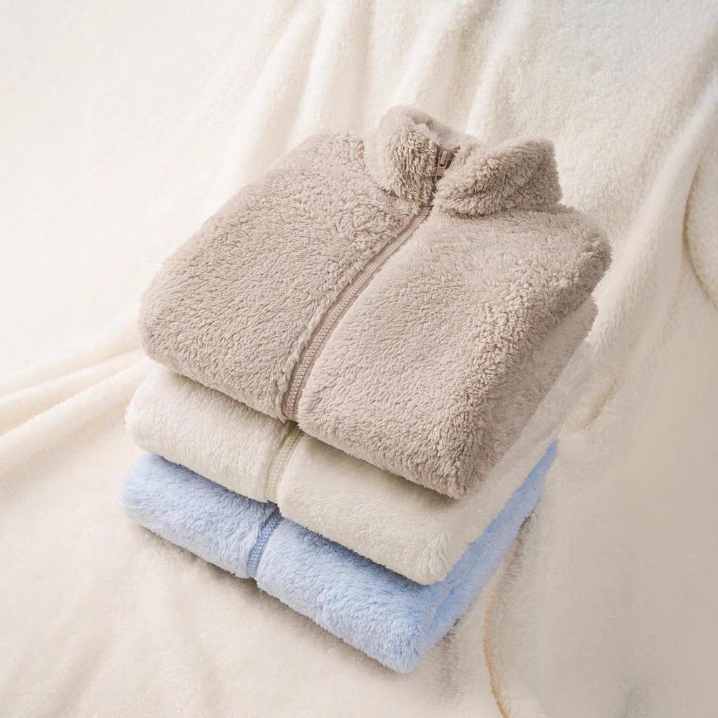 2026 Women's Korean Style Warm Stand Collar Fleece Fur Coat for Autumn/Winter