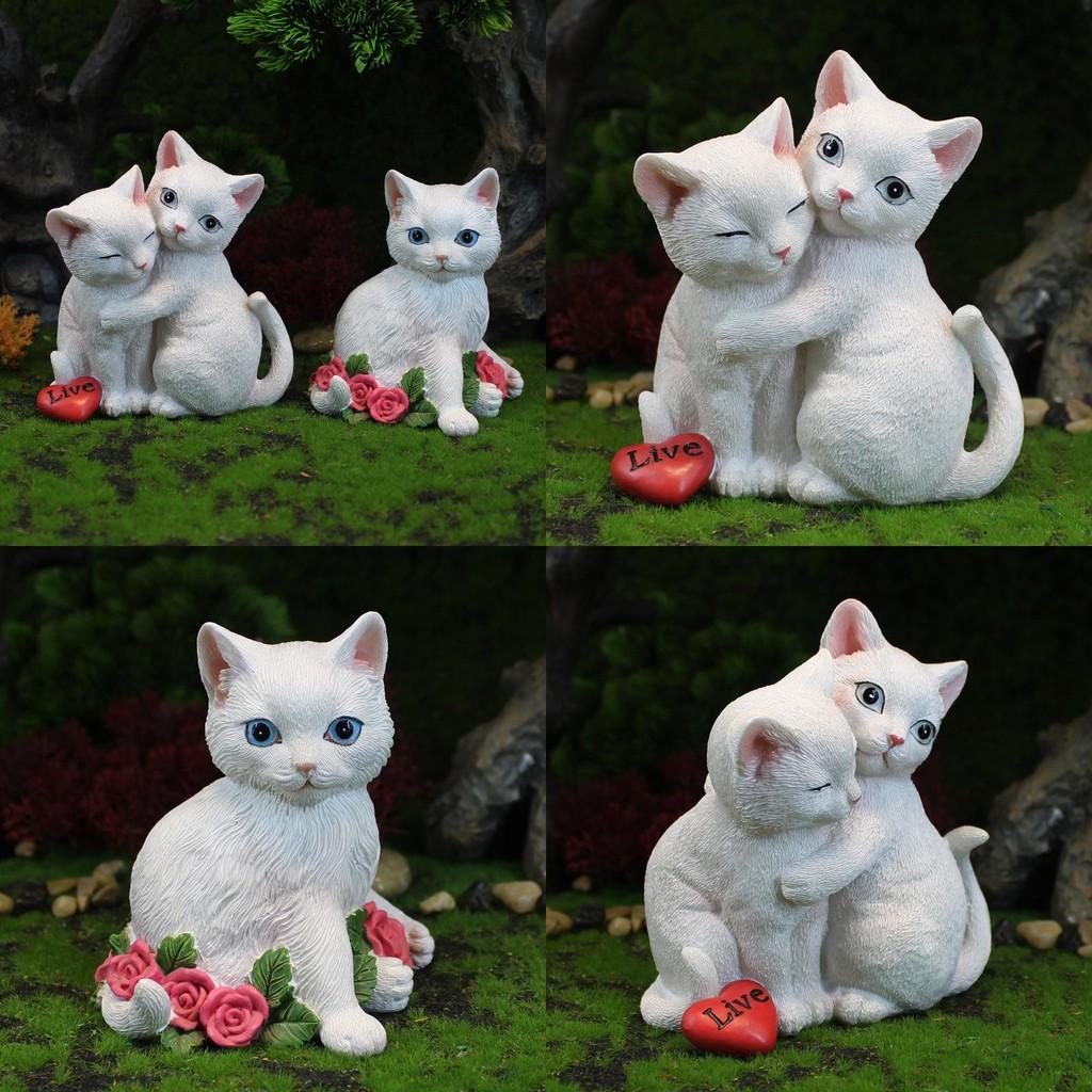 Katze Harz Simuliertes Modell Tischfigur Mikro Landschaft Gartendekoration