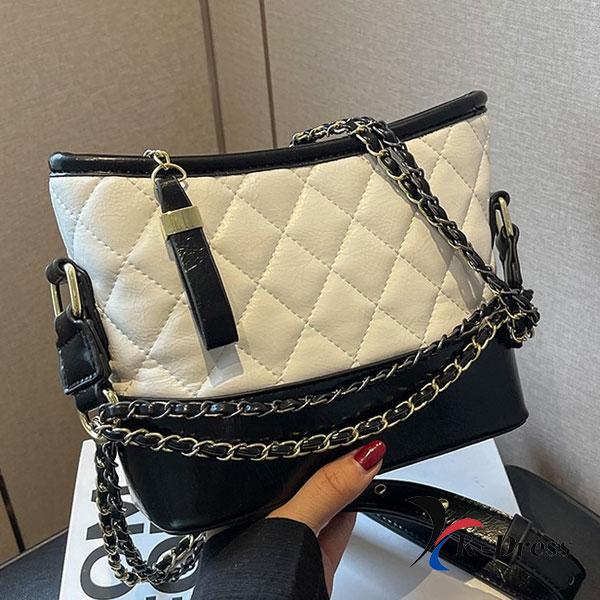 Kožená taška přes rameno Módní velkokapacitní luxusní nákupní kabelka