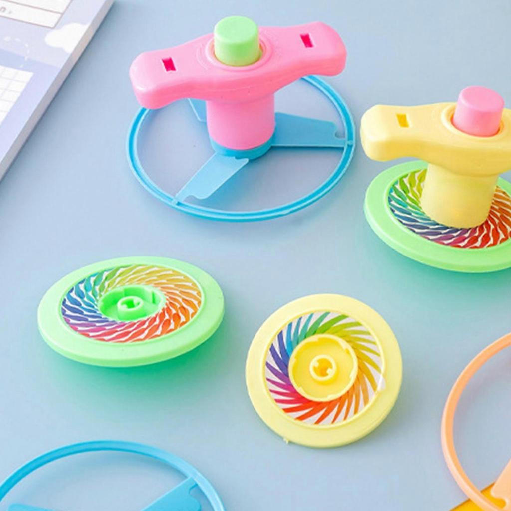 10 Pieces Classical Spin Top for Children Outdoor Sports Lightweight Flying Discs for Toddlers Early Learning and Family Bonding Multicolor