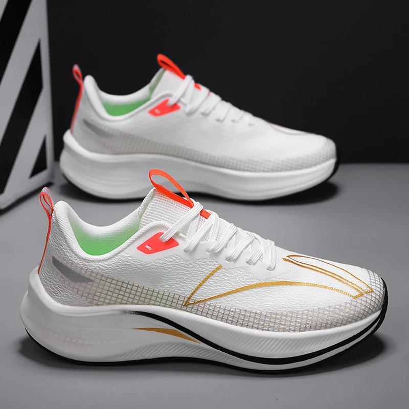 Neue Laufschuhe Herren Mesh Atmungsaktiv Bequem Flach Lässige Walking Schuhe Schnürschuhe Trendige Outdoor Sneaker für Herren Damen