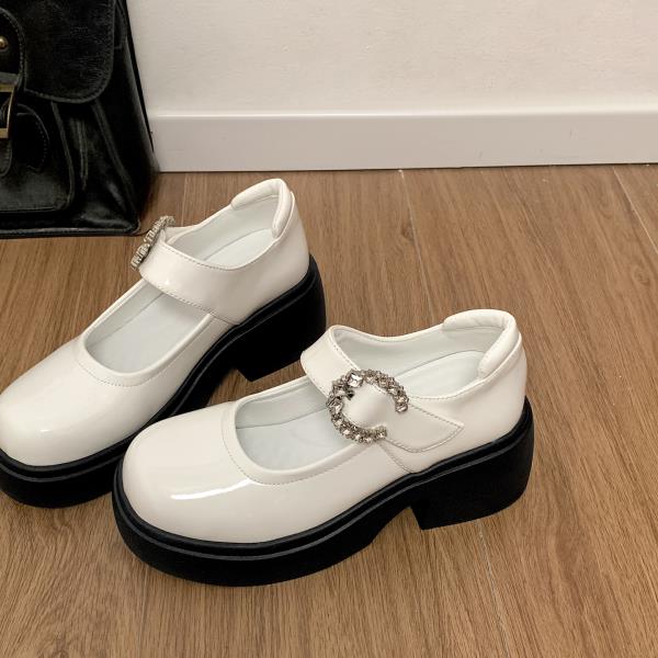 Fashion Shoes Woman 2025 Clogs Platform Shallow Mouth Black Flats Female Footwear Round Toe New Creepers Dress Summer Mary Janes High