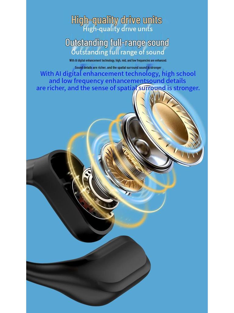 Bluetooth In-Ear Headset with LCD Color Screen and AI Translation