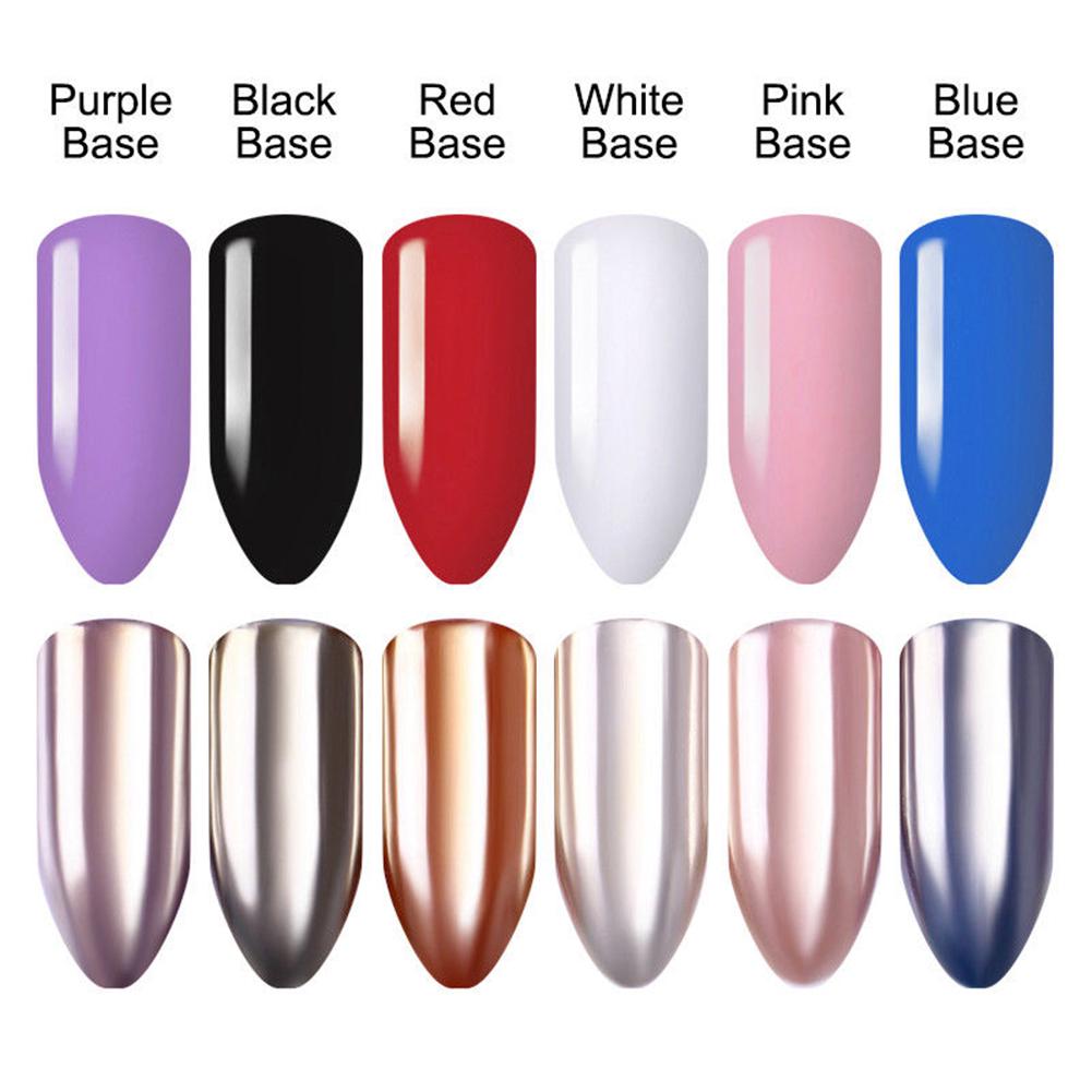 0.5g Mirror Silver Nail Powder Dust Glitter Shinning Chrome Pigment Manicure