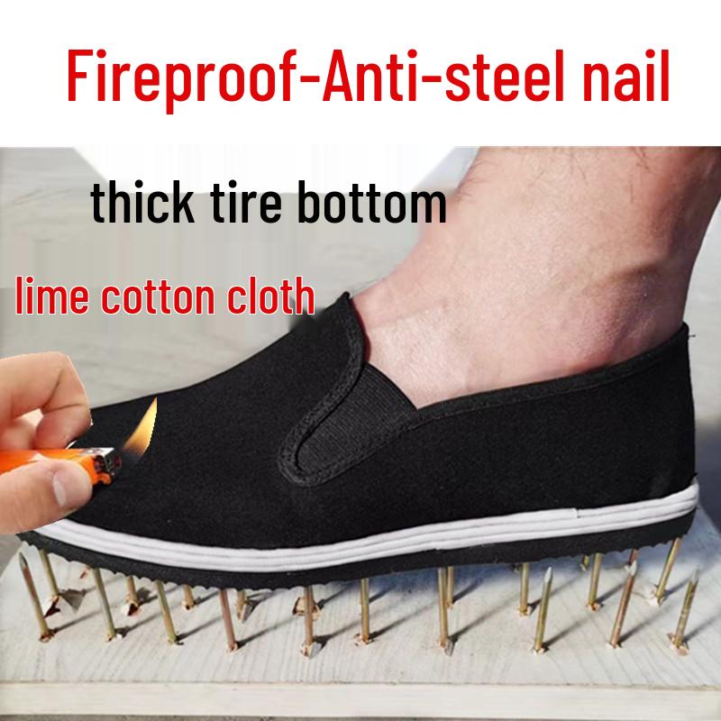 Handmade Old Beijing Rubber Sole Cloth Shoes with Breathable, Wear-Resistant Thousand-Layer Tire Soles