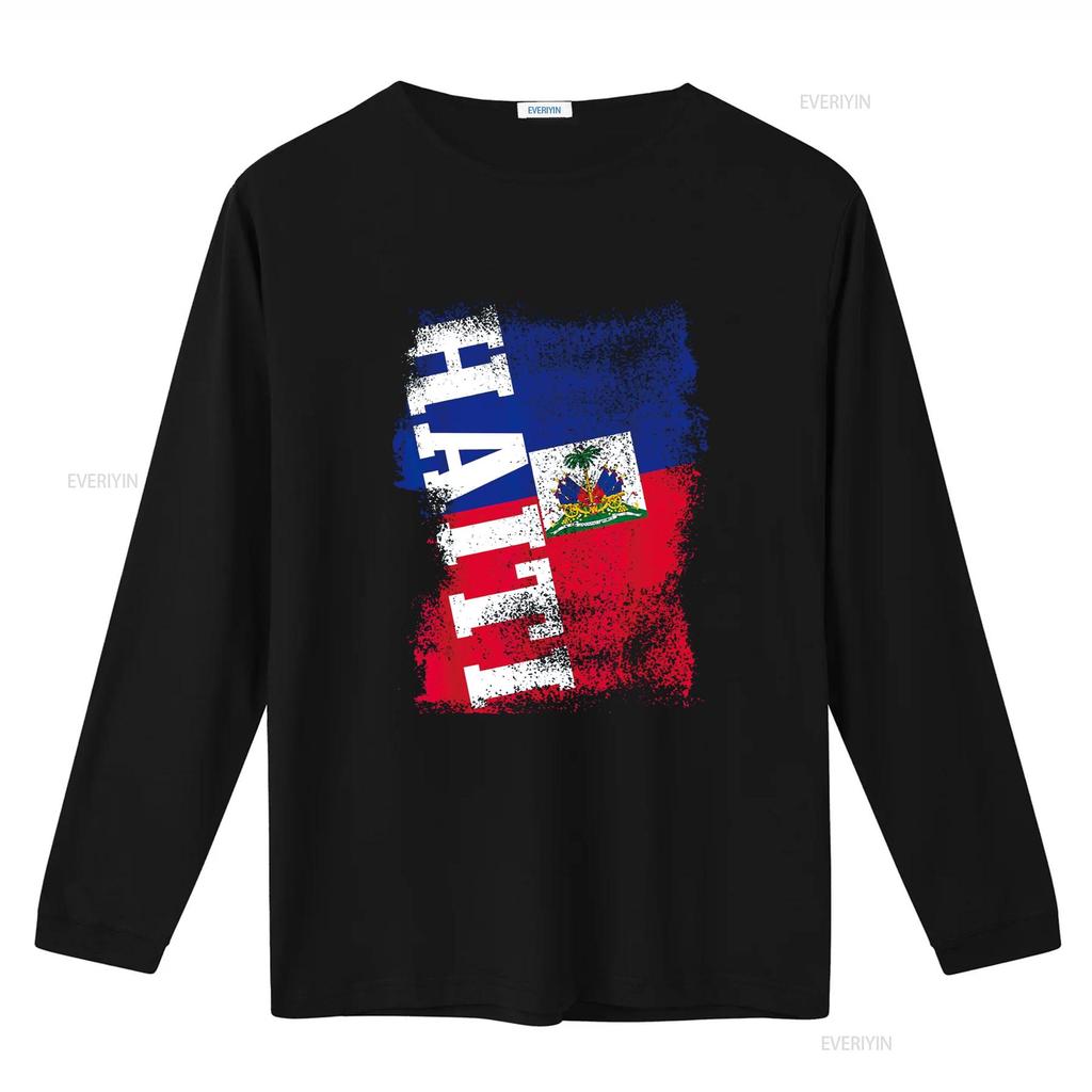 Haiti Flag Haitian Pride Vintage T Shirt Vintage Washed Graphic Streetwear Comfortable Top For Everyday Wear Casual