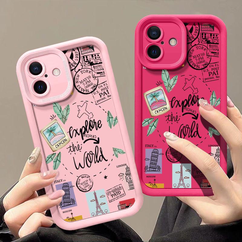 Signboard Print Matte Case For iPhone 16 Pro Max 15 Plus 14 Pro 13 12 11 XS XR 8 7 Shockproof TPU Soft Phone Cover Shell