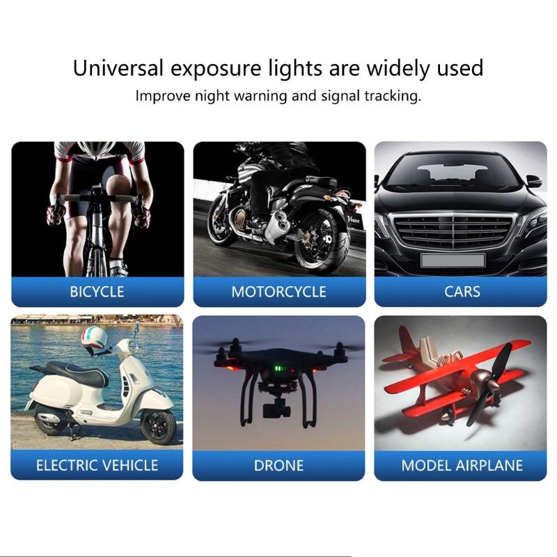 Remote Control LED Warning Lamp Rechargeable LED Strobe Light High Brightness Lamp for Enhanced Night Driving Safety