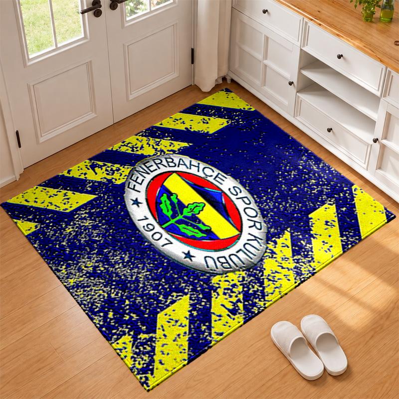 Fenerbahce Carpet Door Mat for Living Room or Bedroom Protective Mat Under Chair Office Decoration Christmas Gift Birthday Present