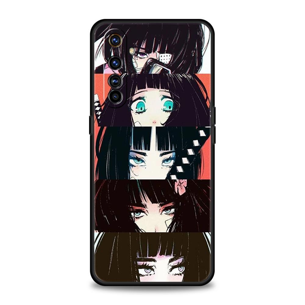 For Realme 10 9 8 5G 7 6 GT2 Pro Plus 9i 8i C21 C11 C25 C35 Japanese Style Anime Girl Phone Case For Realme GT Neo 2 3 3T Cover