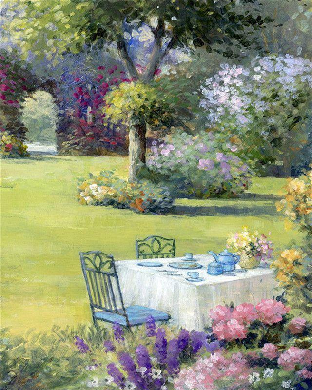 RUOPOTY DIY Frame Oil Painting By Numbers Window Scenery Acrylic On Canvas Wall Art Picture By Numbers Flower For Living Room