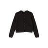Longmei Women's Wool Cropped Cardigan, Round Neck, Long Sleeve, Simple Style for Autumn/Winter 2026