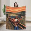 Warm Soft BlanketGirls Boys Decorative Crash Bandicoot Cliff Run Throw Blanket Flannel Bedspread For Home Decor Sofa Bed Cover