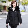 Down Jacket Women's Mid-length Winter New Middle-aged and Elderly Thickened White Duck Down Mother's Jacket