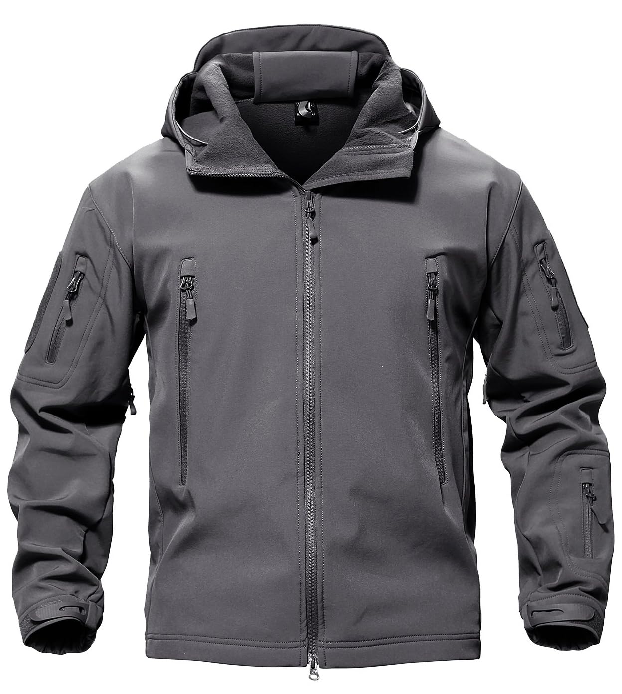 

TACVASEN Climber Camouflage Ideal for and Outdoor Size L Men s Fleece-Lined Jacket, Multi-functional Pattern, Hunting, Excursions, Activities, Gray, серый