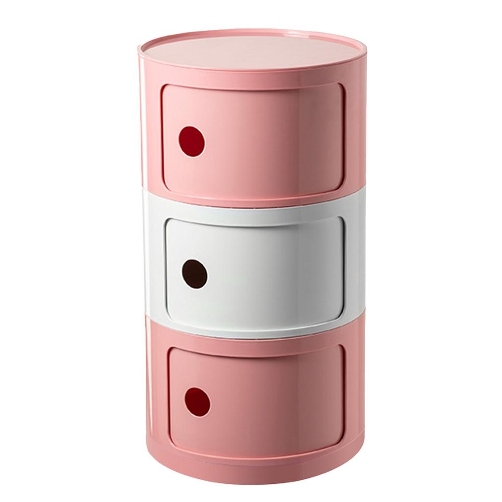 Noční stolek severský styl barevné sladění velká kapacita kulatý noční úložný stolek do ložnice