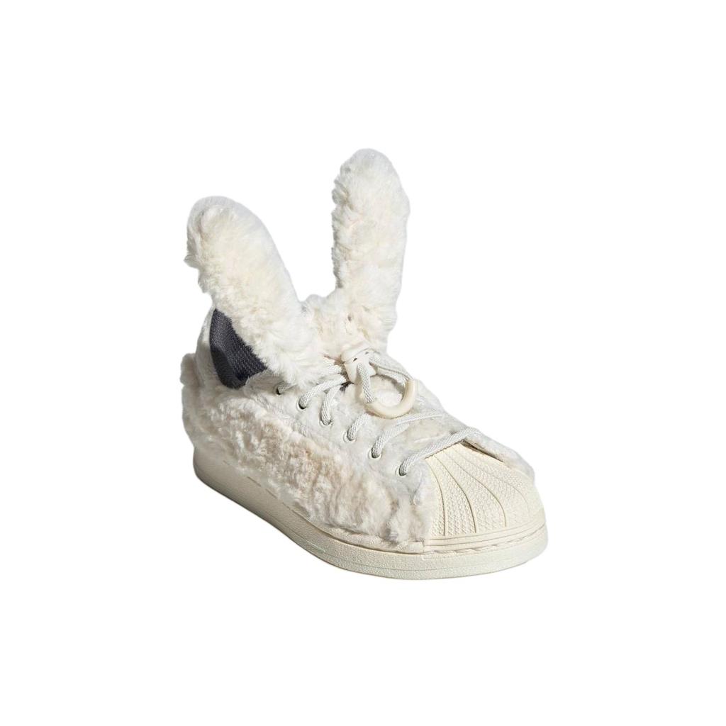Adidas Originals Melting Sadness X  Superstar Round Toe Durable Low Top Kids Skate Shoes Kids Sneaker White IG8907