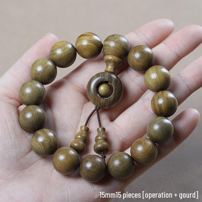 Argentina Green Sandalwood Men's and Women's Bracelet - 108 Beads, Prayer Beads of Yu Sandalwood & Rosewood.