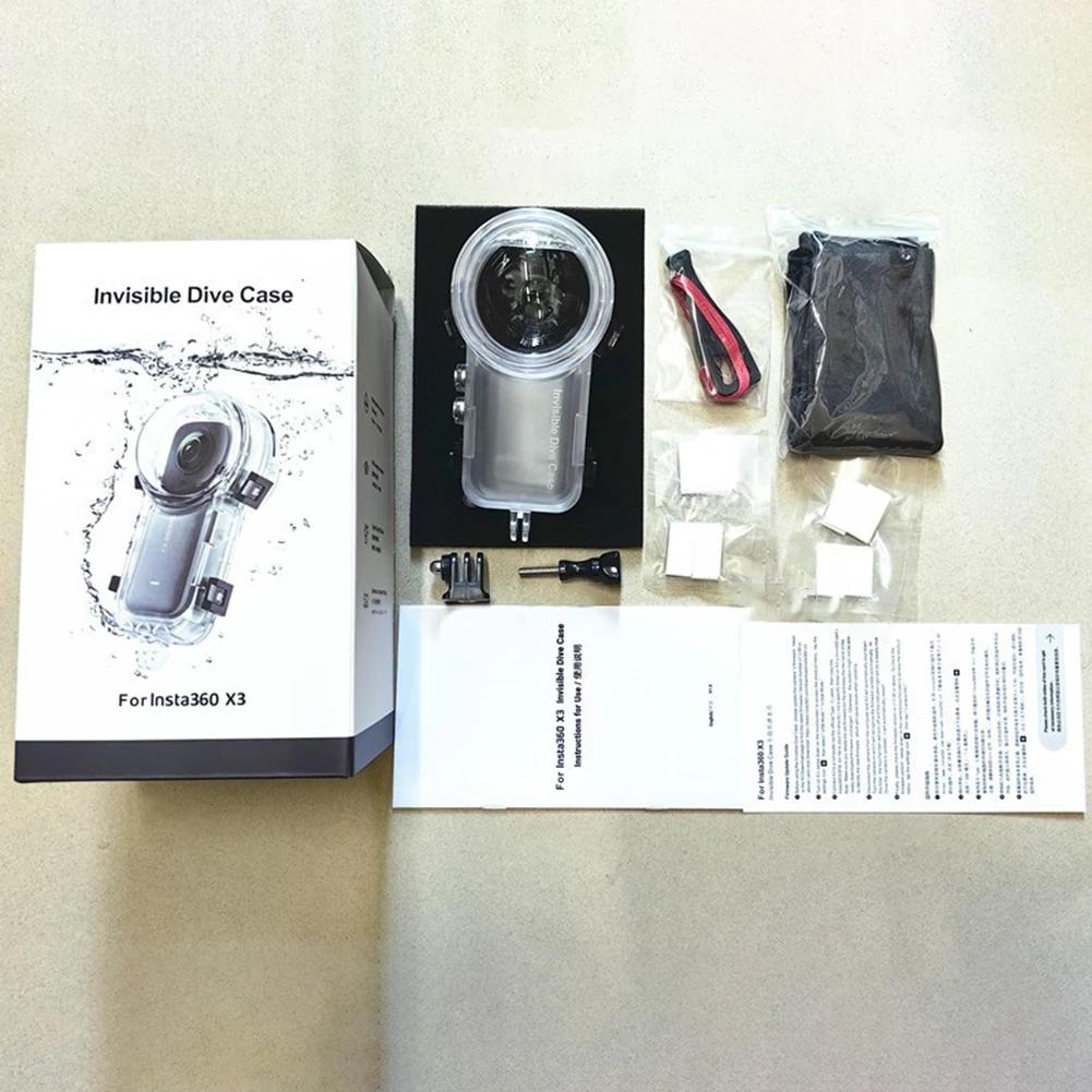 Invisible Dive Case Dive Protective Case 50m Waterproof Sports Camera Dive Case Accessories Anti-scratch for Insta 360 X 3