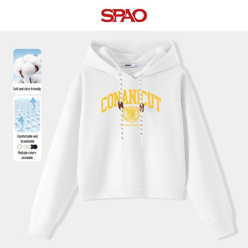 

SPAO Women s American High Street Retro Hooded Sweatshirt M