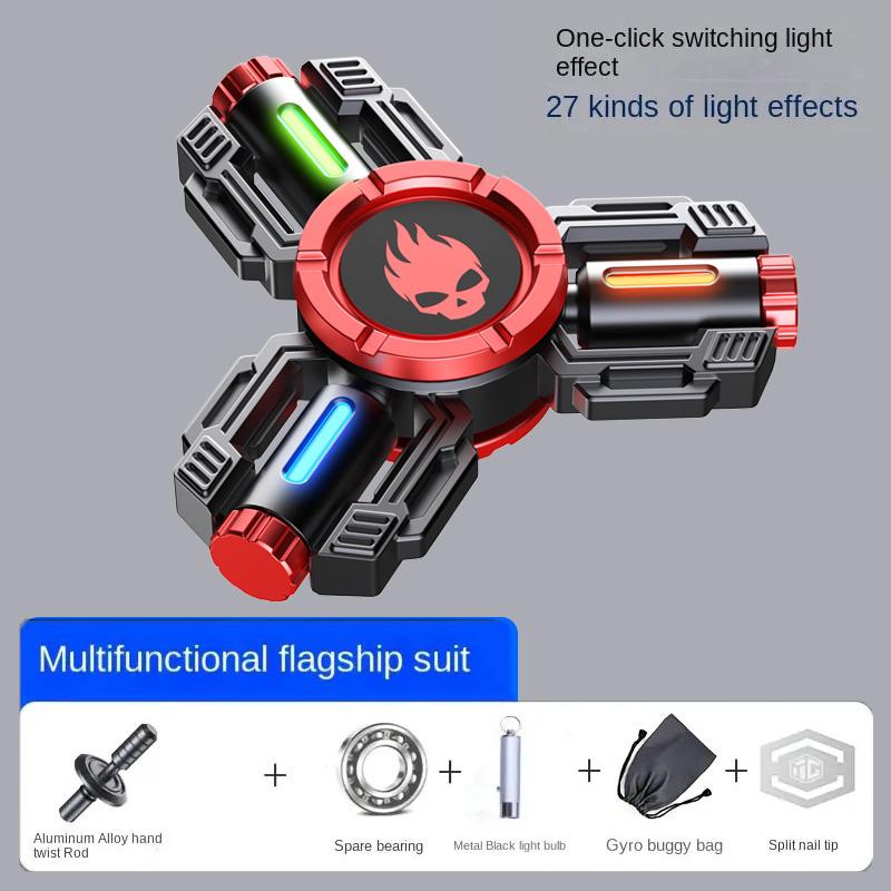 Fidget Toys Metal Hand Spinner Desk Edc Luminous Gyro Scope Stress Adhd Relief Adult - Oriented Fidget Toys