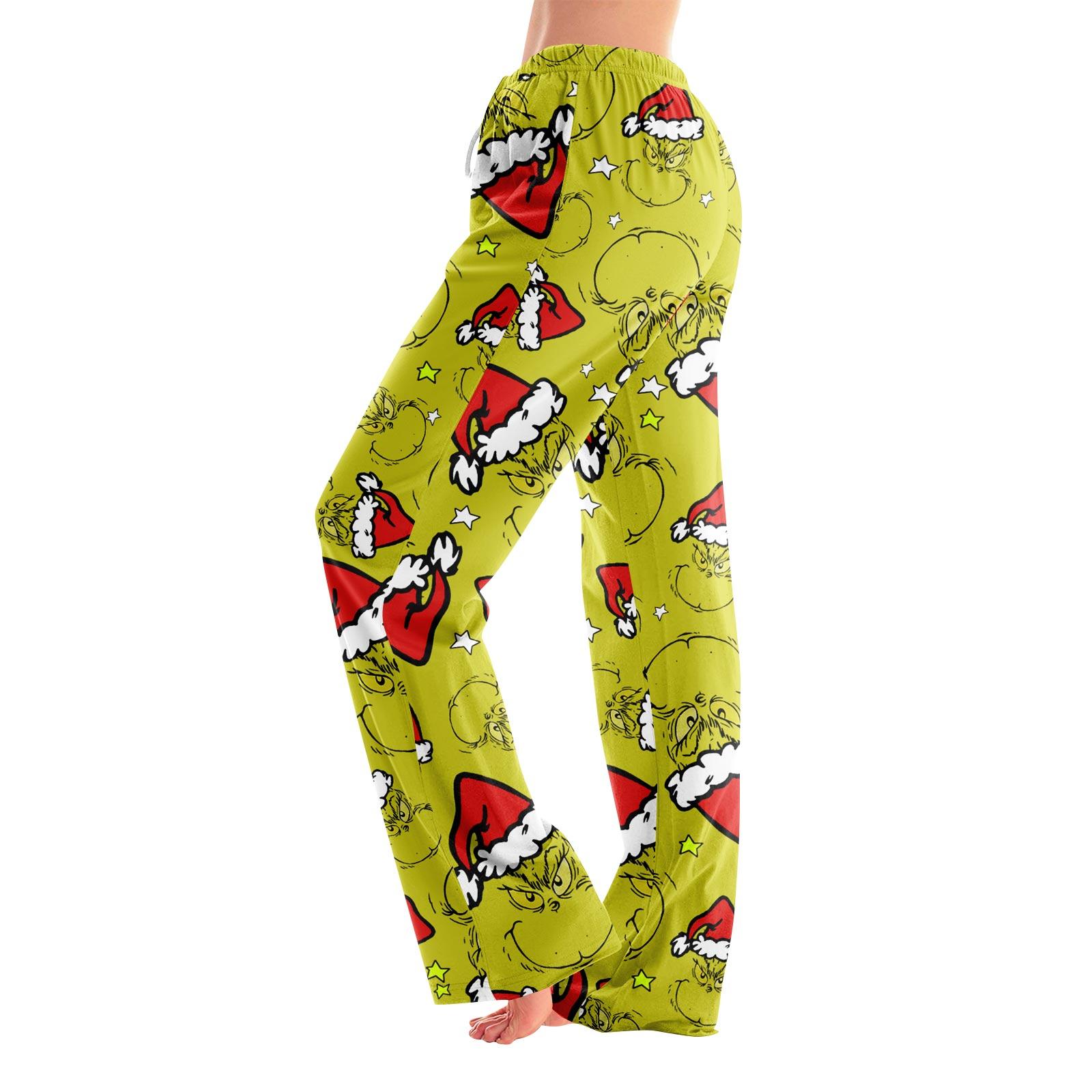 

Пижамные брюки Домашняя одежда Повседневные Брюки на кулиске с эластичной талией Удобные Прямые Брюки для йоги Свободные XL жёлтый
