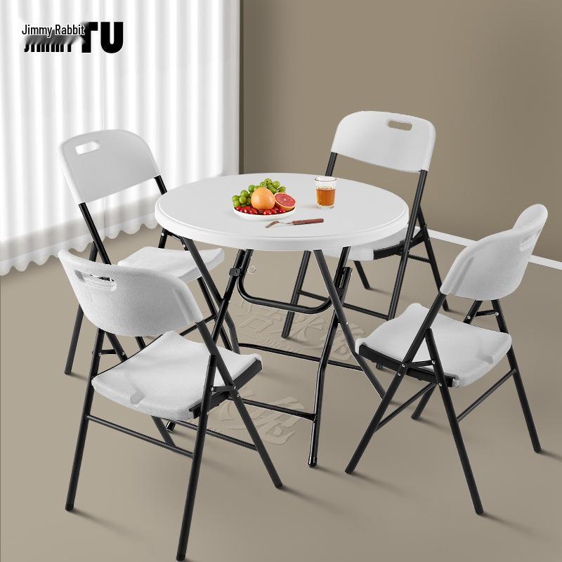 Foldable Round Dining Table | Indoor Outdoor Use | Large Simple Design