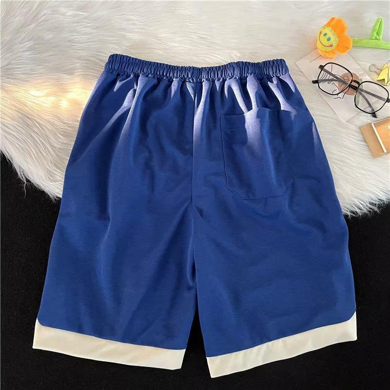 Embroidered Shorts Men's Summer American Five Quarter Pants Trendy Brand Instagram Popular Sports Loose Fit Plus Size Basketball Pants