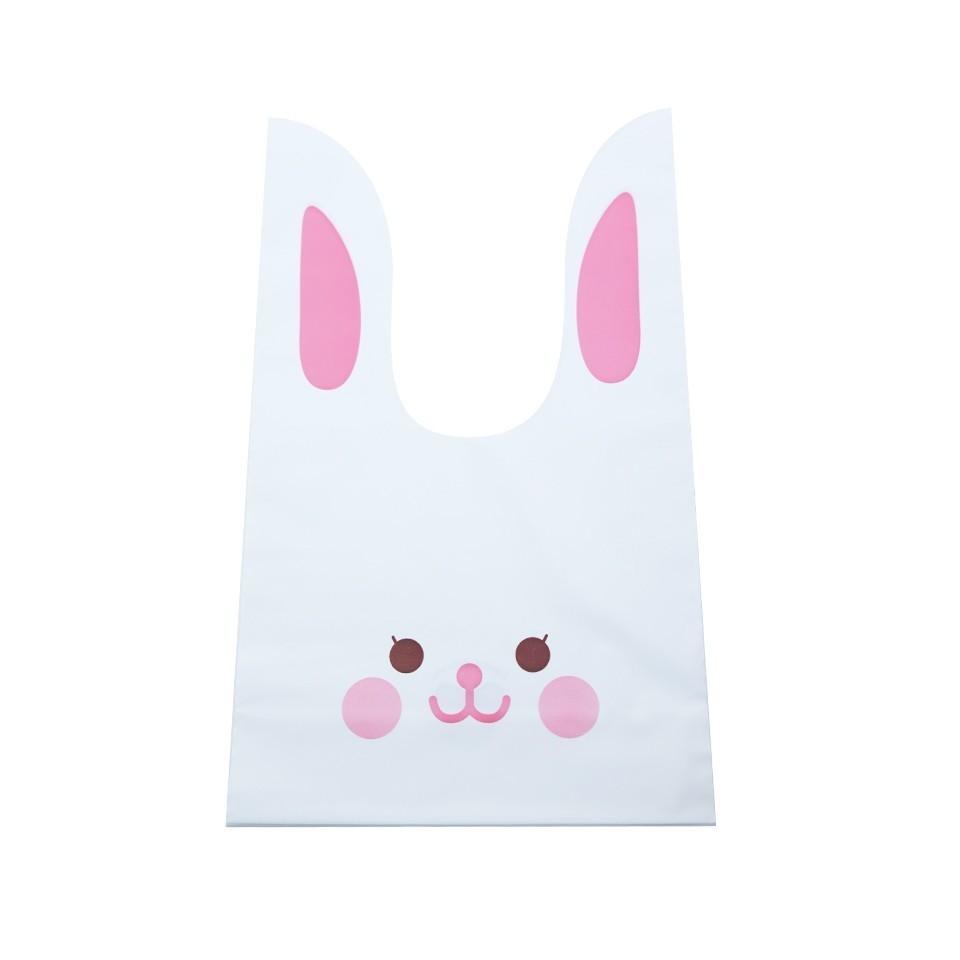 10/50pcs/lot Cute Rabbit Ear Bags Cookie Plastic Bags&Candy Gift Bags For Biscuits Snack Baking Package And Event Party Supplies