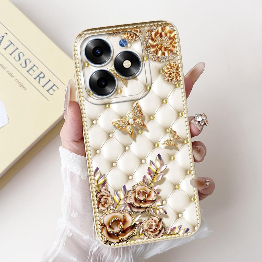 For Tecno Spark Go 2024 Case Tecno Spark 20c 20 Pop 8 Funda Aesthetic Cartoon Panda Rabbit Camera Protection Matte Soft Cover