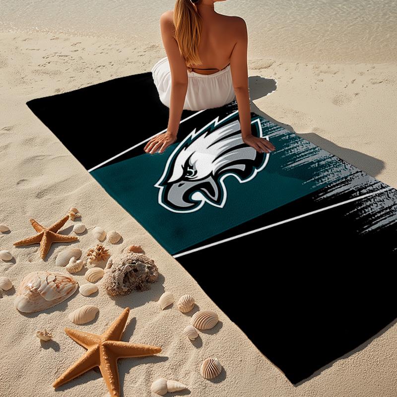 Asciugamano da Spiaggia in Microfibra Philadelphia Eagles, Leggero e Asciugatura Rapida, per Viaggi Estivi, Essenziale per la Spiaggia, Piscina