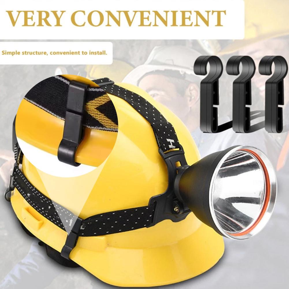 Hard Hat Light Clips Helmet Clips Attachment Head Light Clamps Headlamp Hat Non-Slip Safety Caps Hook Outdoor Tools