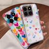 Oil Painting Love Hearts Pattern Case For Xiaomi Redmi Note 15 Pro 4G Funda Redmi Note 14 13 Pro 5G Clear Silicone Soft Cover