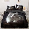3D Animals Bedding Set Lovely Pet Black Dog Printed Duvet Cover Set Kids Adults Home Decor Single Queen King Size Gift Cute Dogs