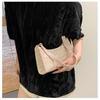 Solid Color Pu Leather Women'S Underarm Bag For Female Retro Casual Shoulder Bag Tote Clutch Purse Banquet Handbag