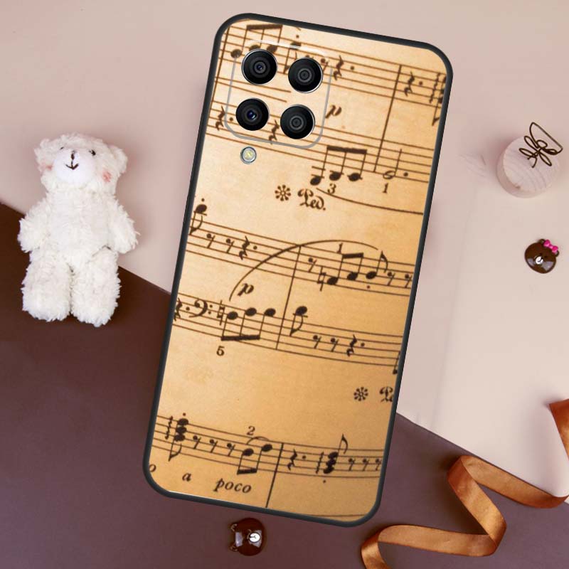 Music Note Symbol Piano Case For Samsung Galaxy M36 M55 M35 M15 M56 M16 M54 M14 M34 M31 M11 M13 M53 M12 M32 M52 M06