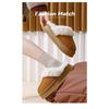Winter Plush Lined Thick Sole Slip On Cotton Slippers For Indoor Outdoor Wear