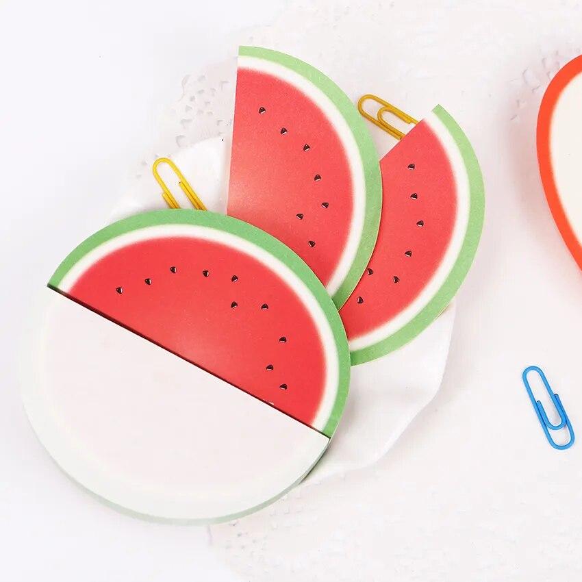 1 set de note lipicioase drăguțe, blocuri de note creative cu fructe, autocolante, hârtie, papetărie, birou